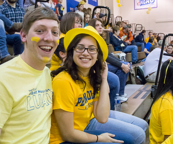 Adding to the sartorial sunshine are student Everett B. Appleby, of Wilkes-Barre, and Catherine E. Gamez, a Residence Life coordinator in Rose Street Commons.