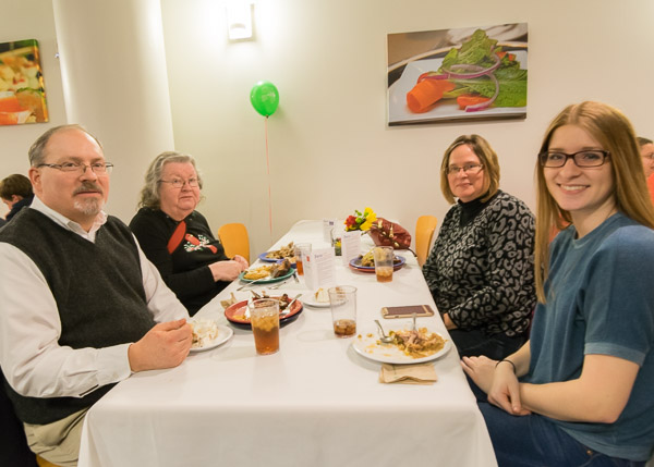 Three generations of Shaffers – Erin N.. a graphic design student; parents Glenn C. and Myra K., both alumni of the college's business management major; and grandmother Myrna – make it a family affair. (Erin also serves as a Student Ambassador and Myra is employed as an institutional advancement and foundation assistant at the college.)
