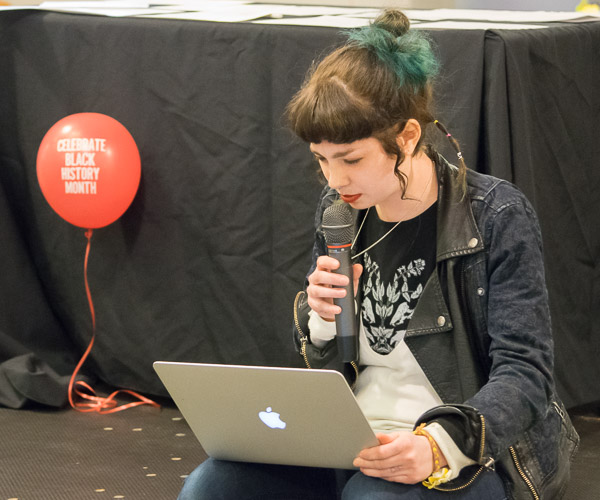 ... among slam poets who conveyed their artistry through a variety of media.