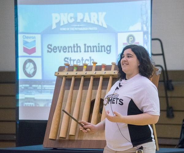 The Carnegie Science Center, represented by Aly Toy, fittingly brings its