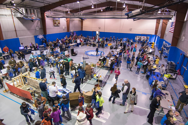 ... in the hive of activity inside the Field House.
