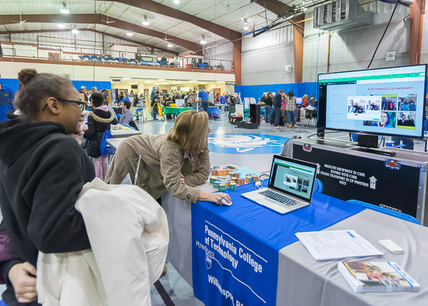 The School of Business & Hospitality is also represented by the eye-catching web and interactive media major.