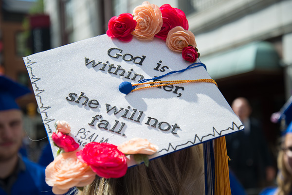 On a special day, a Psalm-quoting grad offers thanks to a gracious presence.
