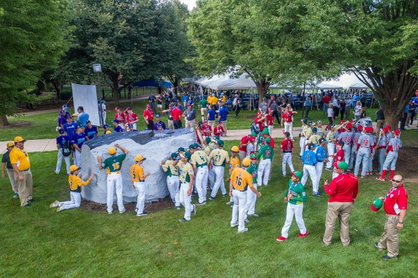 Series entrants swarm The Rock to claim their piece of posterity.