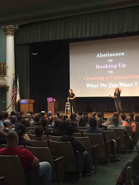 Authors Joni Frater (left) and Esther Lastique return to Penn College for