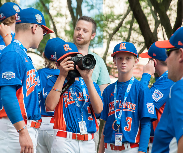 The photo subject snaps a memento of his own.