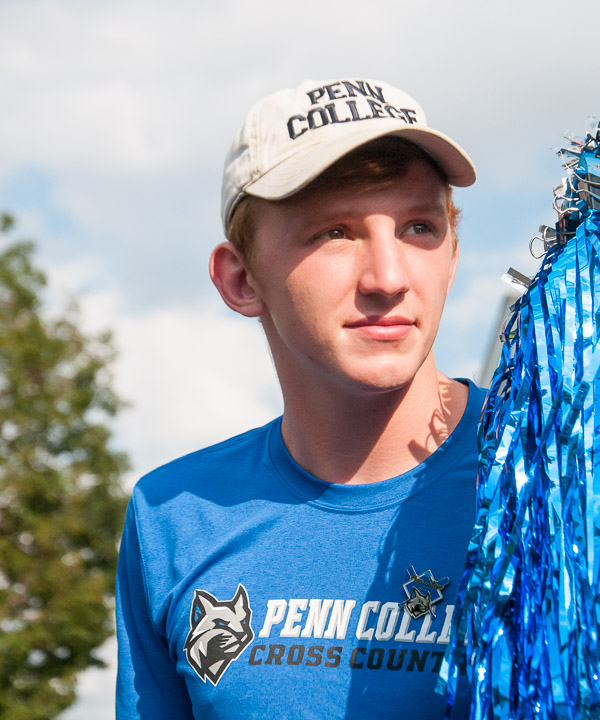 Among the float-riders is the aptly named Thomas S. Runner, a member of the college cross-country team.