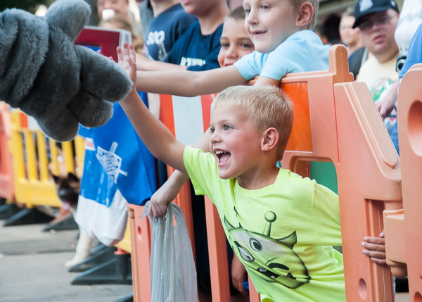 A high-five from a down-to-earth vantage