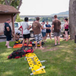 Students receive a pre-activity overview from Williamsport Bureau of Fire’s Ken Smith.