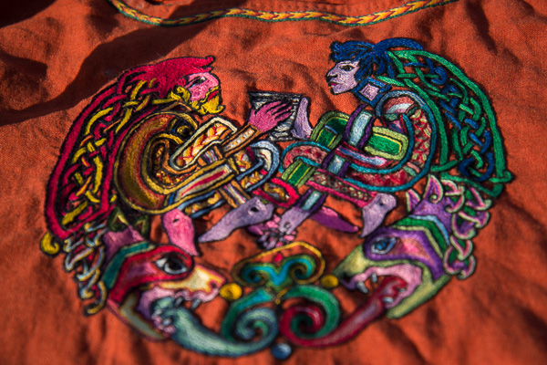 Eye-catching handiwork on display in the “courtyard,” AKA the Rose Street Commons lawn area