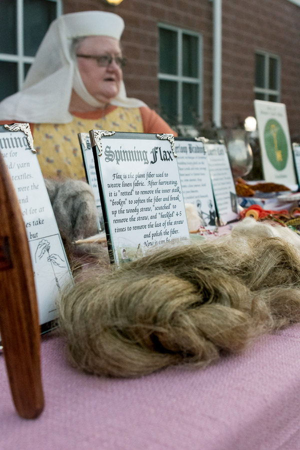... including the turning of flax into textile versatility.