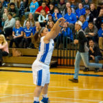Guard Maddie Wenk, of Biglerville, aims for a crowd-pleaser.