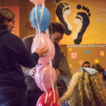 Penn College's Michael J. Schaeffer, of Cogan Station, joins students from other colleges in a challenge to build the tallest free-standing balloon tower.