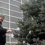 Beaver strung hundreds of stars onto wire for easier decoration this year ...