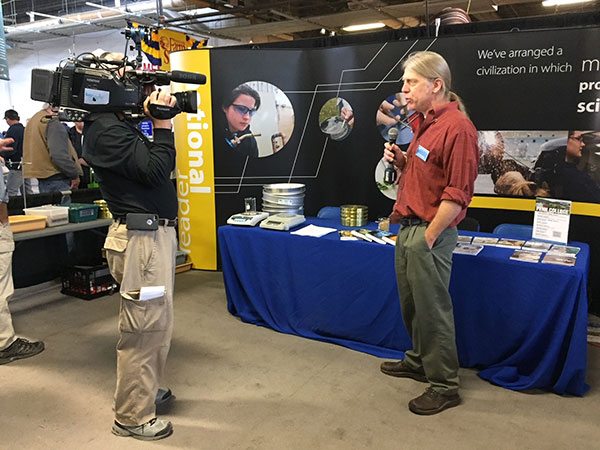 Timothy L. Yarrington, instructor in the college's brewing and fermentation major, is interviewed by Pennsylvania Cable Network ...