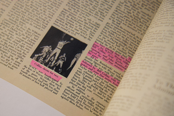 … including this photo of Collins taking a shot.