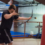 Not throwing away his shot is Darrian L. Weiser, of Duncannon, an electronics and computer engineering technology student.