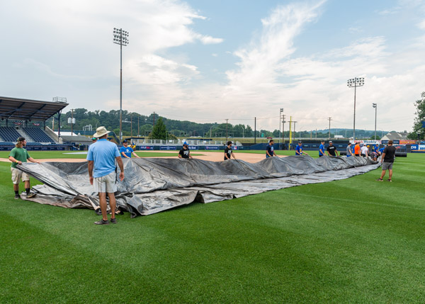 Fluidly unfolding the accordion-like ground cover ...