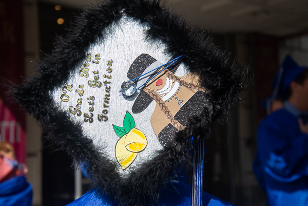 Adding to the day's creative caps is this homage to Beyonce and her