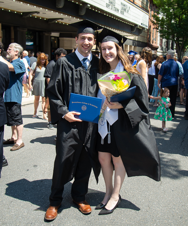 “Aren’t I so lucky?!” remarked Curtin R. Gehman, of Mill Hall, who met Season C. Whitenight, of Bloomsburg, in the physician assistant major. The new graduates are engaged.