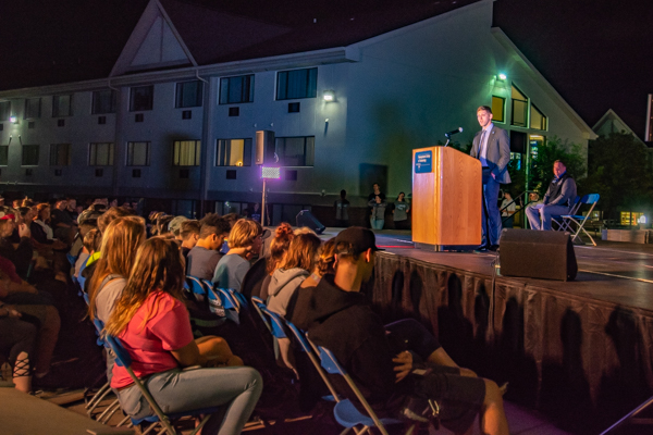 Student Government Association President Everett B. Appleby, of Wilkes-Barre, majoring in building science and sustainable design: building construction technology concentration, alludes to the wide-open world of opportunity facing new students. For him, those experiences included his travel to international builders' competition.