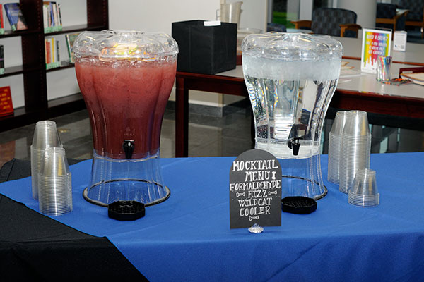 The homicidal hilarity extended to the mocktails on the menu.