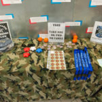 Giveaways – everyday reminders of selfless service – are offered by college veterans organizations.