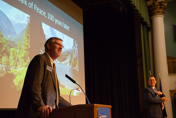 Paul L. Starkey, vice president for academic affairs/provost, moderates the Q&A.