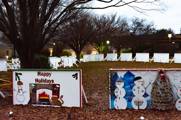 A phalanx of greeting cards, already impressive for its diverse array of creativity and messages, awaits the transcendence that nightfall will bring.