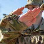 Saluting a fallen comrade