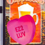 Even the cappuccino machine donned festive finery for the occasion!