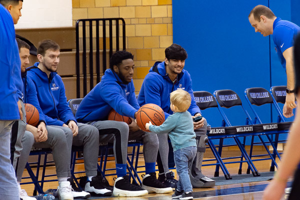 Coach Hensley's son, in a pregame warmup with Dad's team