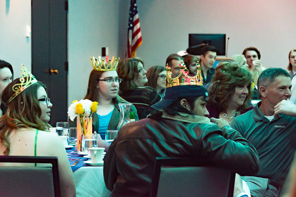 The audience stares in disbelief as the crime is committed ... but whodunnit?