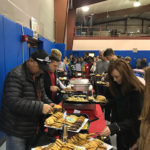 Lunch, featuring a teeming end-of-the-line cookie tray, beckons visitors.