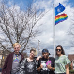 Representing PC Alliance are (from left) Victor M. Marino; Brianna E. Milden, the organization's president; Kai F. Marshall; and adviser Cathy E. Gamez.
