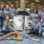 Hey! Let’s take a photo with Herbie! The Links are literally "bug"-eyed with enthusiasm in Madigan Library.