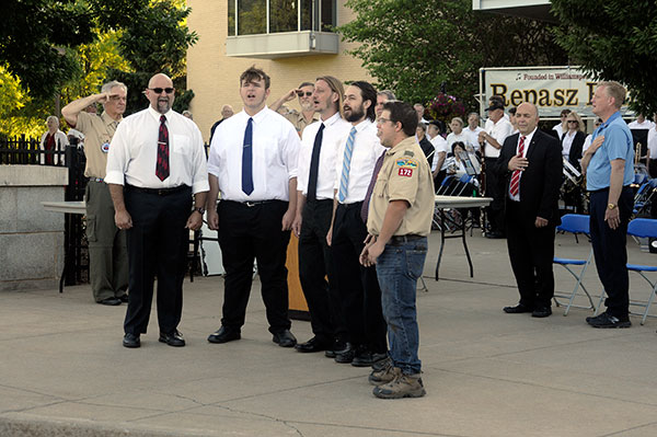 Pitch Please harmonizes in a heartfelt rendition of the national anthem.