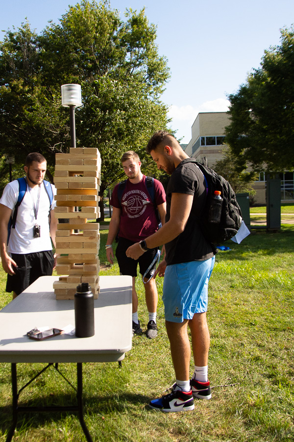 Giant Jenga – always a crowd-pleaser