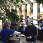 Dining Services' Donna L. Cole helps show students what's on the horizon.