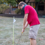 Aidan J. Turner, an industrial design major from Fogelsville, exhibits finesse on the green.