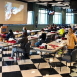 The second floor of the Bush Campus Center, equipped with the necessary technology for group instruction, also provides ample room to responsibly spread out.