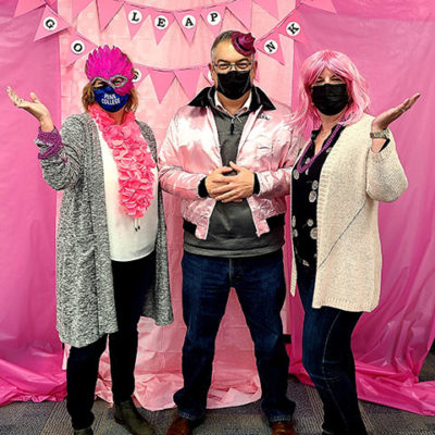From left: Sue A. Mahaffey, coordinator of enrollment management operations; Randy J. Zangara, dean of college transitions and student success; and Carolyn R. Strickland, vice president for enrollment management/associate provost.