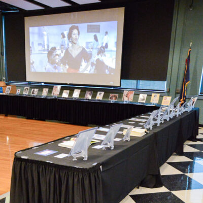 A clip from "Carmen Jones" plays on the big screen, featuring Dorothy Dandridge – the first African American to be nominated for an Academy Award in a leading role.