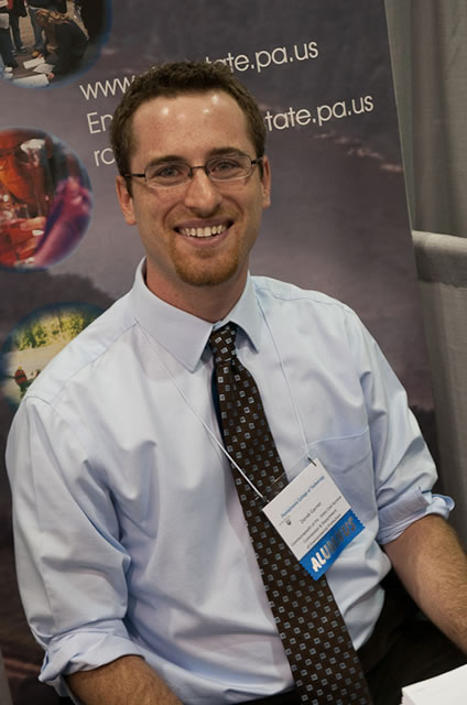 Derek S. Garner, a 2009 civil engineering technology graduate, now working for the state Department of Environmental Protection.