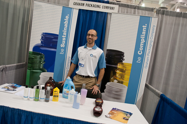 Plastics and polymer engineering technology alumnus Jason C. Gross, Class of 2005, represented Graham Packaging Co.
