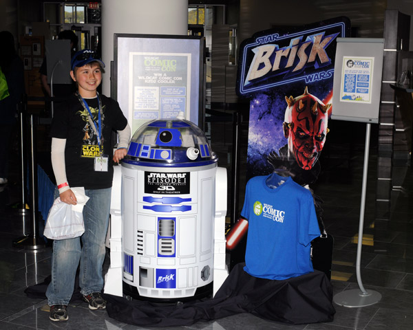 Josh Spangenberg, a fifth-grader from Millville, won one of two R2D2 prize packages donated by the Pepsi Bottling Co.