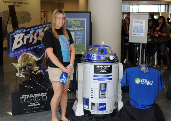 Also taking home an R2D2 cooler filled with Pepsi products, as well as a "Star Wars" cutout and other swag, was 2010 architectural technology alumna Christina L. Kessler, of Bloomsburg.