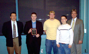 Representatives of the Society for Plastics Engineers, the year's 'Outstanding Organization'