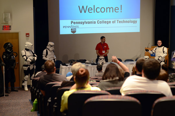 Representatives of Garrison Carida, 501st Legion, a global community of "Star Wars" fans, present tips on "Dressing for the Dark Side of the Force."