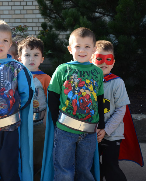 Everyday superheroes from the Children's Learning Center, reporting for duty.